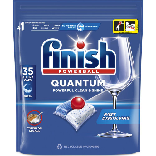 Таблетки для посудомийних машин Finish Quantum All in 1 35 шт. (5908252005215) – Finish