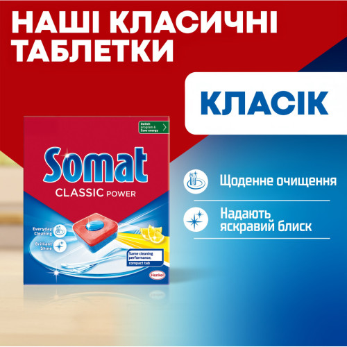 Таблетки для посудомийних машин Somat Classic Power 95 шт. (9000101810059) – Somat (вид 1)