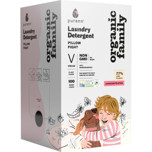 Гель для стирки Purenn Organic Family Pillow Flight для чувствительной кожи склонной к аллергии Неароматизированный 3 л (4751024881170) – Purenn