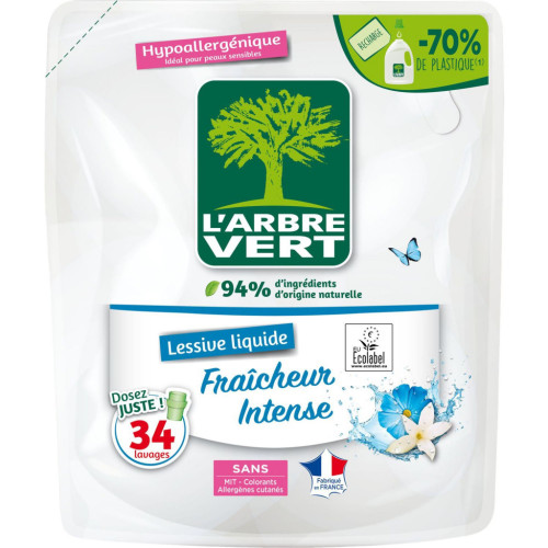 Гель для прання L'Arbre Vert Інтенсивна свіжість запасний блок 1.53 л (3450601046438) – L'Arbre Vert