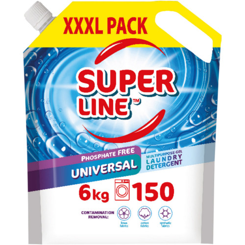 Гель для стирки Sama Super Line Universal Для цветных и белых тканей Дой-пак 6 кг (4820270631201) – Sama