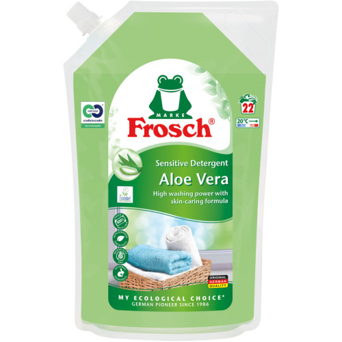 Гель для прання Frosch Aloe Vera Sensitiv Дой-пак 1.5 л (4009175968265) – Frosch
