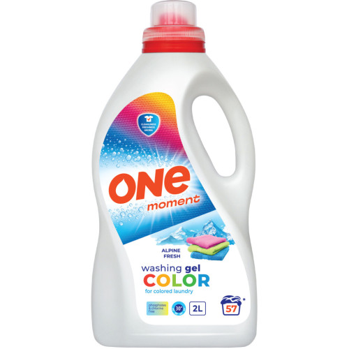 Гель для стирки One Moment Color Alpine Fresh 2 л (4820096036839) – One Moment