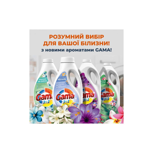 Гель для стирки Gama Marseille С ароматом марсельского мыла 1.98 л (8435495845188) – Gama (вид 2)