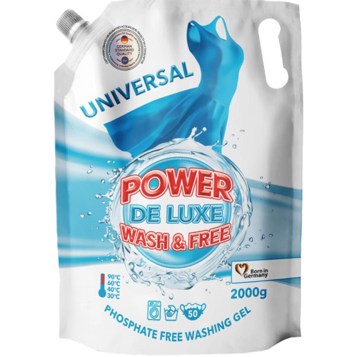 Гель для прання Power De Luxe Універсальний 2 кг (4823128001508) – Power De Luxe