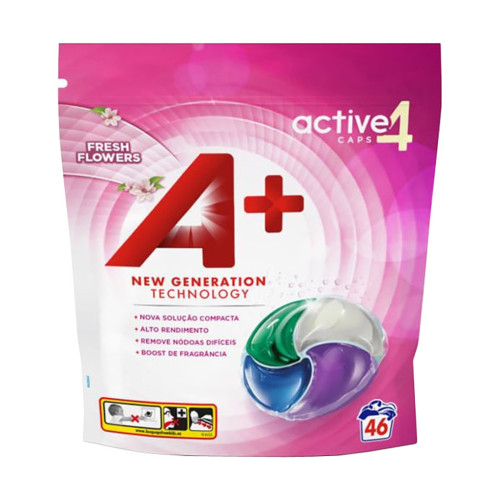 Капсулы для стирки A+ Fresh Flowers 4 в 1 46 шт. (8435495818441/8435495836278) – A+