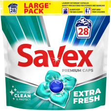 Капсулы для стирки Savex Premium Caps Extra Fresh 28 шт. (3800024046896)