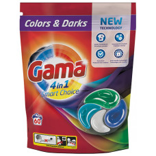 Капсулы для стирки Gama Color & Darks 4 в 1 для цветного и темного белья 60 шт. (8435495831310/8435495836759)
