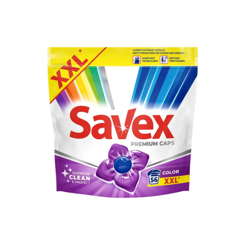 Капсулы для стирки Savex Premium Caps Color 56 шт. (3800024048142) – Savex