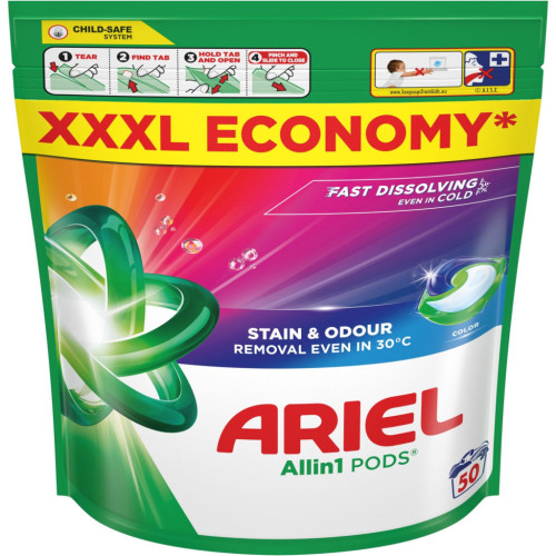Капсули для прання Ariel Pods All-in-1 Color Для кольорового 50 шт. (8700216764285) – Ariel