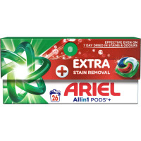 Капсулы для стирки Ariel Pods+ All-in-1 Extra Stain Removal Экстрасила выведение пятен 26 шт. (8700216765305)