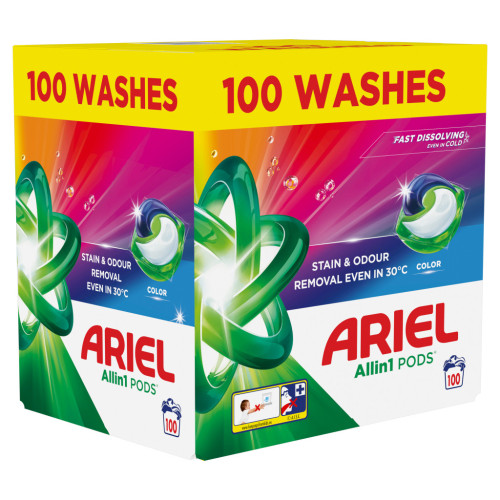 Капсули для прання Ariel Pods All-in-1 Color Для кольорового 100 шт. (8700216764179) – Ariel (вид 1)