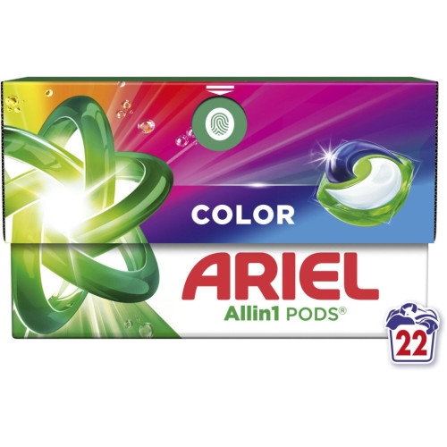 Капсули для прання Ariel Pods All-in-1 Color Для кольорового 22 шт. (8700216765336) – Ariel (вид 1)
