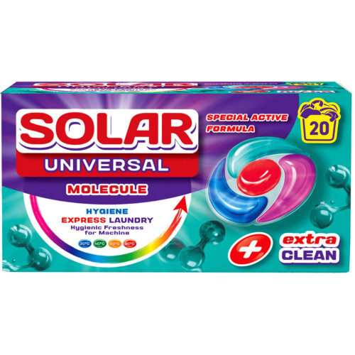 Капсули для прання Solar Household Universal Molecule 20 шт. (4820269930377) – Solar Household
