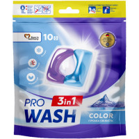Капсулы для стирки Pro Wash Color Горная свежесть 10 шт. (4823128002277)