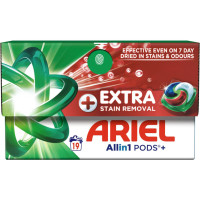 Капсулы для стирки Ariel Pods+ All-in-1 Extra Stain Removal Экстрасила выведение пятен 19 шт. (8700216765800)