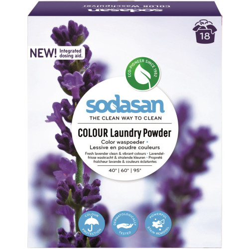 Пральний порошок Sodasan Compact для кольорових і чорних речей з пом'якшувачем 1 кг (4019886050708) – Sodasan (вид 1)