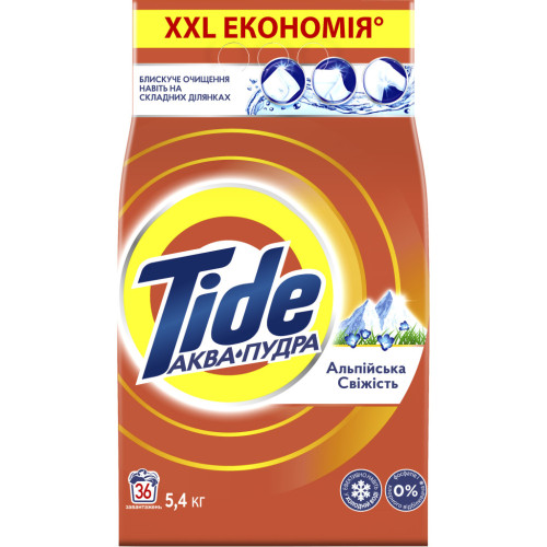 Пральний порошок Tide Аква-Пудра Альпійська свіжість 5.4 кг (8006540535189) – Tide (вид 1)