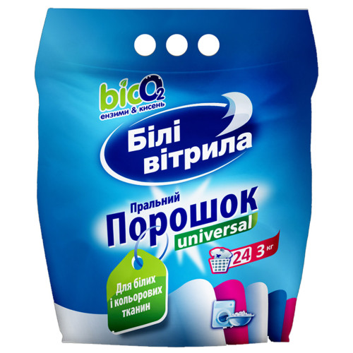 Стиральный порошок Білі Вітрила Universal 3 кг (4820017661058) – Білі Вітрила