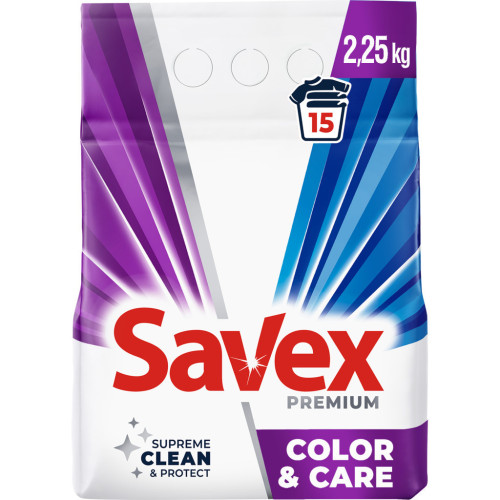 Стиральный порошок Savex Premium Color & Care 2.25 кг (3800024047886) – Savex