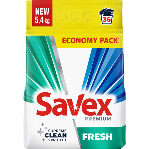 Стиральный порошок Savex Premium Fresh 5.4 кг (3800024047954) – Savex