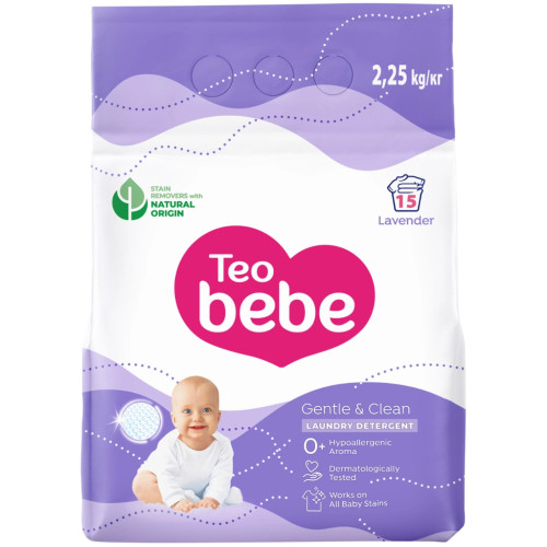 Стиральный порошок Teo bebe Gentle & Clean Lavender 2.25 кг (3800024048449) – Teo bebe