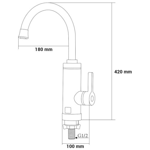 Проточний водонагрівач AQUATICA HZ 3.0кВт 0.4-5бар для кухн (9791110) – AQUATICA (вид 1)
