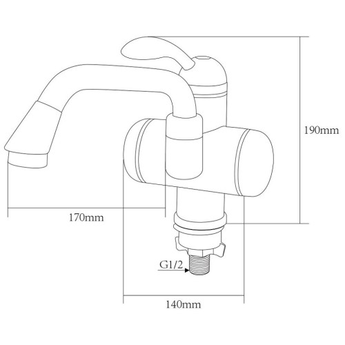 Проточний водонагрівач AQUATICA LZ 3.0кВт 0.4-5бар для рако (LZ-5A211W) – AQUATICA (вид 1)