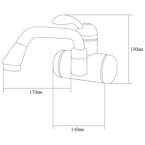 Проточний водонагрівач AQUATICA LZ 3.0кВт 0.4-5бар для рако (LZ-6A211W) – AQUATICA (вид 1)