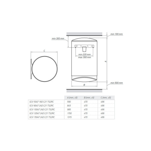 Бойлер Tesy Modeco Ceramic GCV 1504724D C21 TS2RC (302482) – Tesy (вид 1)