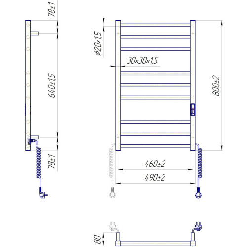 Полотенцесушитель MARIO 2.2.1608.03.BM – MARIO (вид 1)