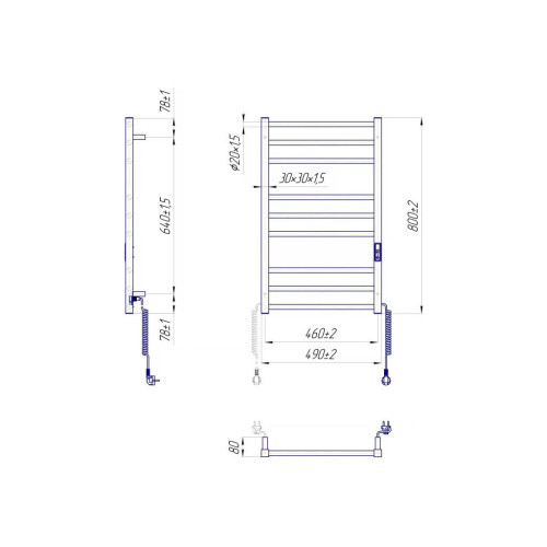 Сушарка для рушників MARIO Преміум Класік-ITR K (2.2.1608.03.G) – MARIO (вид 2)