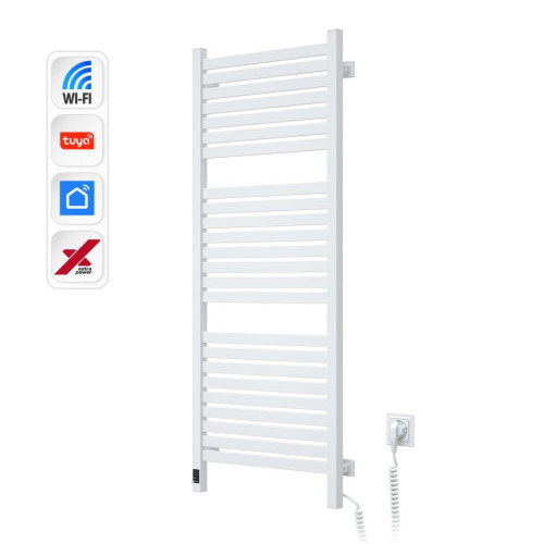 Полотенцесушитель Navin Авангард Х, 1200х480, Wi-Fi, сталь, білий, правобічна (12-172055-4812) – Navin