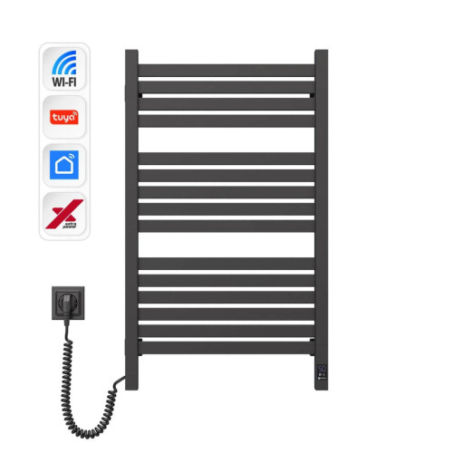 Сушарка для рушників Navin Авангард Х, 800х480, Wi-Fi, чорний муар, лівобічна (12-272155-4880) – Navin (вид 1)