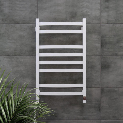 Сушарка для рушників Navin Avalon, 800х480 , таймер-регулятор, сталь, білий, ліве підключення (12-103153-4880) – Navin (вид 1)