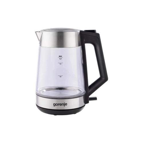 Електрочайник Gorenje 1.7л, 2,200 Вт, strix контроль, скло, нерж (K17OGS) – Gorenje