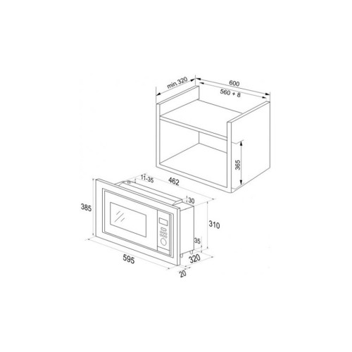 Микроволновая печь Hansa AMM20BESH – Hansa (вид 1)