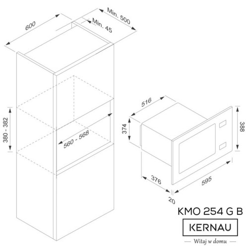 Мікрохвильова піч Kernau KMO 254 G B – Kernau (вид 1)