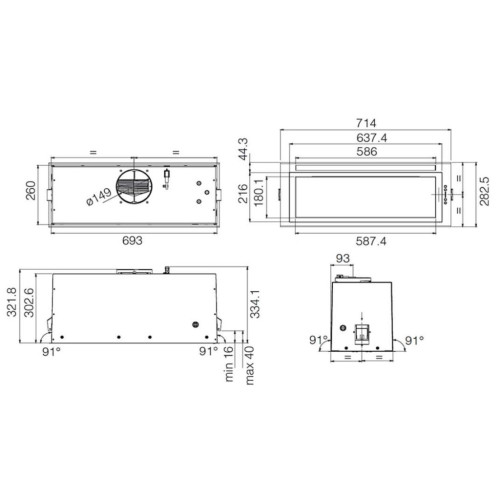 Вытяжка кухонная Elica LANE B BL MAT/A/72 – Elica (вид 1)
