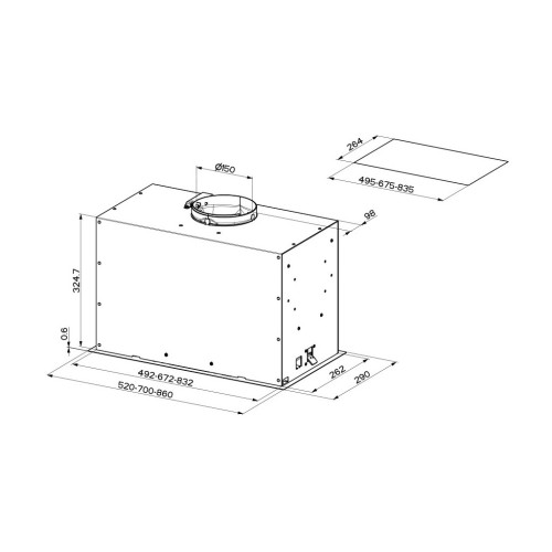 Вытяжка кухонная Faber INKA LUX EVO BK MATT A70 – Faber (вид 1)
