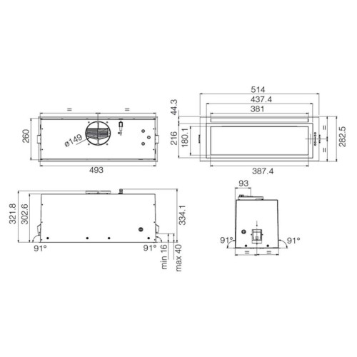 Вытяжка кухонная Elica LANE B BL MAT/A/52 – Elica (вид 1)