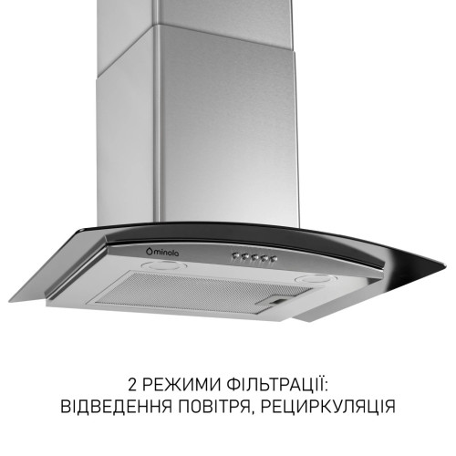 Витяжка кухонна Minola MTG 6642 I LED – Minola (вид 2)