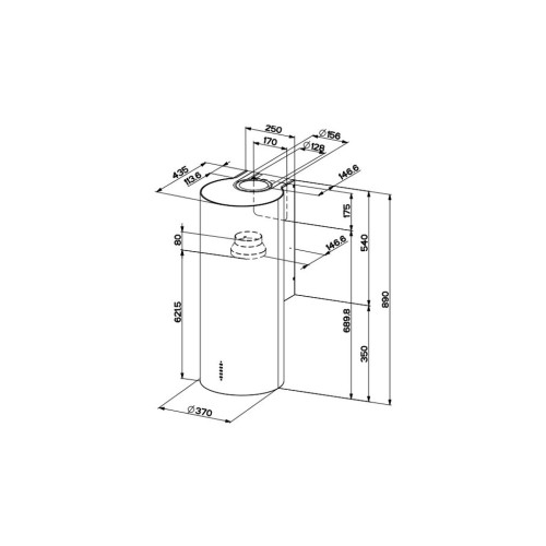 Витяжка кухонна Faber CYLINDRA PLUS WH GLOSS (CYLINDRAPLUSWHGLOSS) – Faber (вид 1)