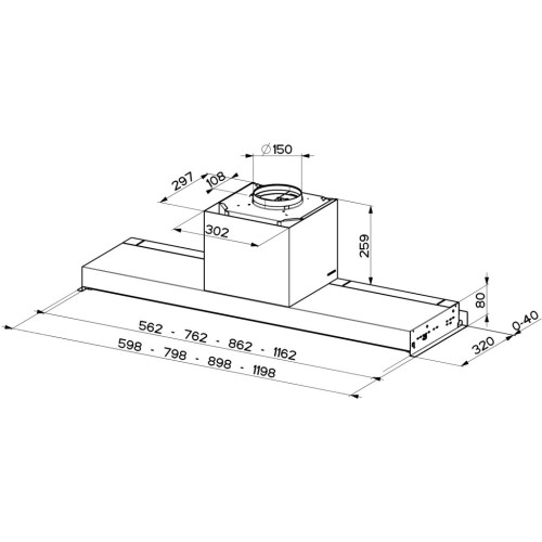 Вытяжка кухонная Faber In-Nova Touch Bk/X A90 (305.0611.153) – Faber (вид 1)