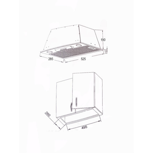 Витяжка кухонна Borgio BIT-BOX full glass 60 ivory (РН015838) – Borgio (вид 1)