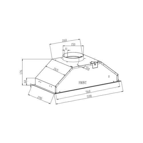 Витяжка кухонна Interline SMART S IX A/60/T – INTERLINE (вид 1)