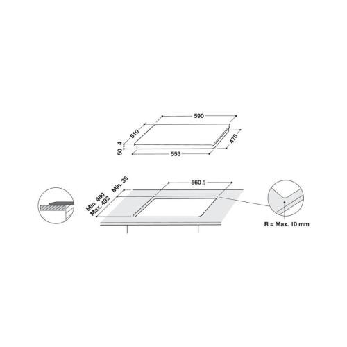 Варочная поверхность Whirlpool WLS5360BFW – Whirlpool (вид 1)