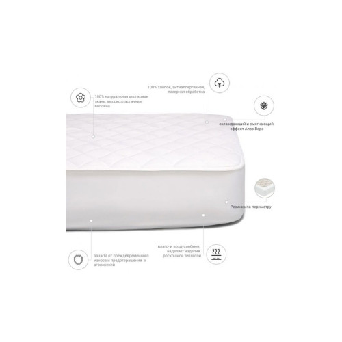 Наматрасник MirSon 952 Natural Line Стандарт Eco Aloe Vera 90x190 (2200000835567) – MirSon (вид 2)
