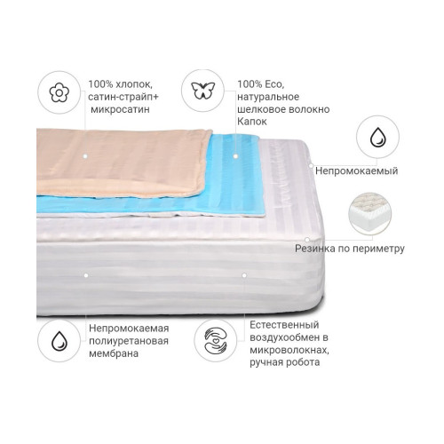 Наматрасник MirSon шелковый Carmela Silk 303/2 120x190 (2200000376589) – MirSon (вид 1)