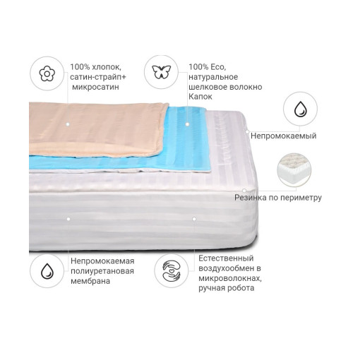 Наматрасник MirSon шелковый Carmela Silk 303/2 70x190 (2200000369307) – MirSon (вид 1)